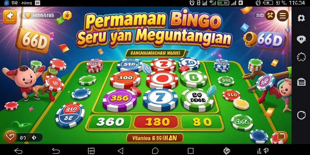 Tampilan gameplay seru dalam 66D yang menyajikan pengalaman Bingo mendebarkan.