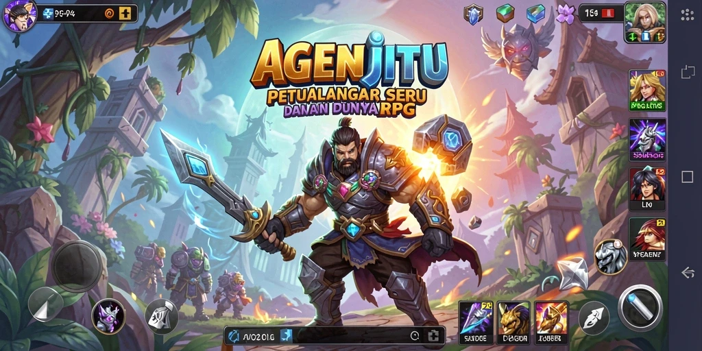 Gameplay RPG AGENJITU yang menegangkan dan penuh aksi.