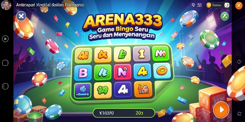 Tampilan gameplay seru dari ARENA333 dengan berbagai variasi Bingo.