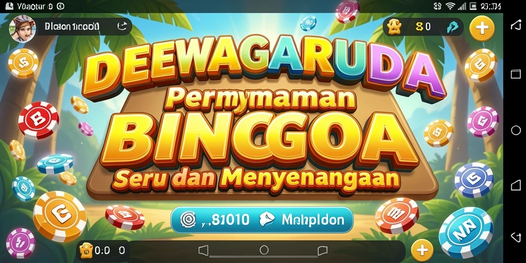Tampilan gameplay seru DEWAGARUDA dengan pemain bersaing di bingo.