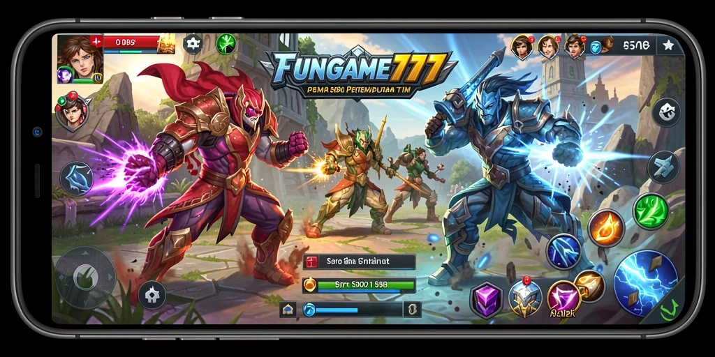 Tampilan seru pertempuran tim di FUNGAME777.