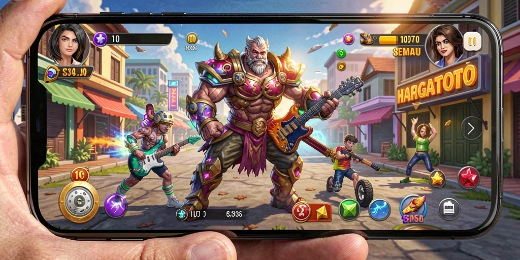 Tampilan gameplay HARGATOTO yang seru dan penuh tantangan.