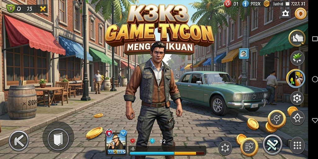 Tampilan gameplay interaktif K3K3 yang menggugah semangat Tycoon.