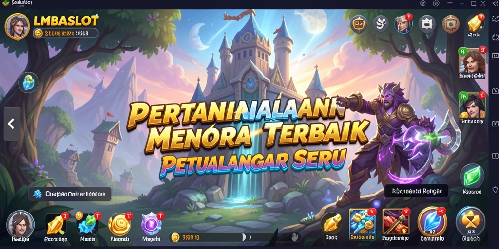 Gameplay Tower Defense yang mendebarkan dalam LMBASLOT.