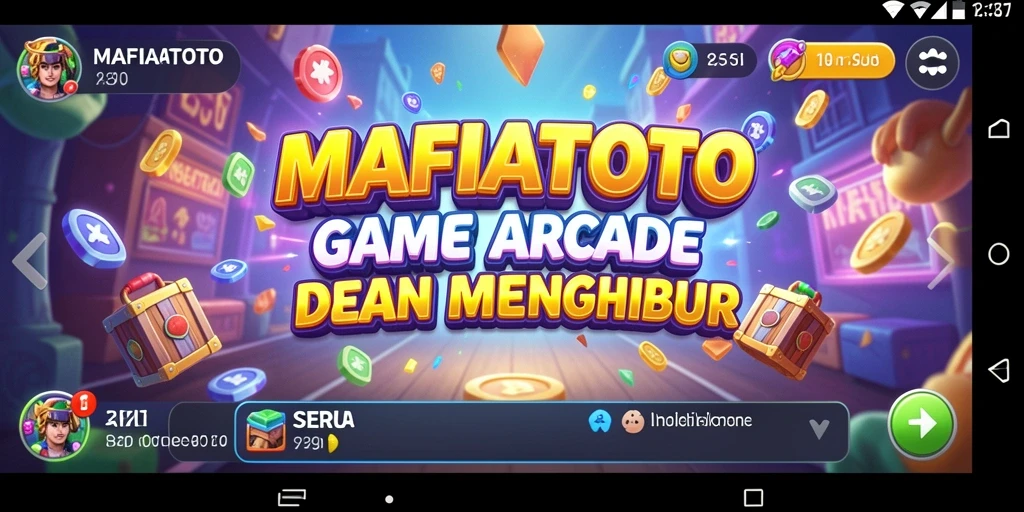 Screenshot MAFIATOTO menampilkan aksi seru dalam permainan Arcade.