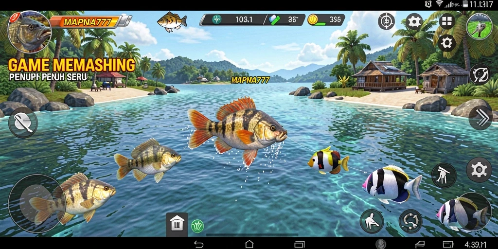 Tangkapan ikan besar dalam gameplay MAPNA777 yang seru.