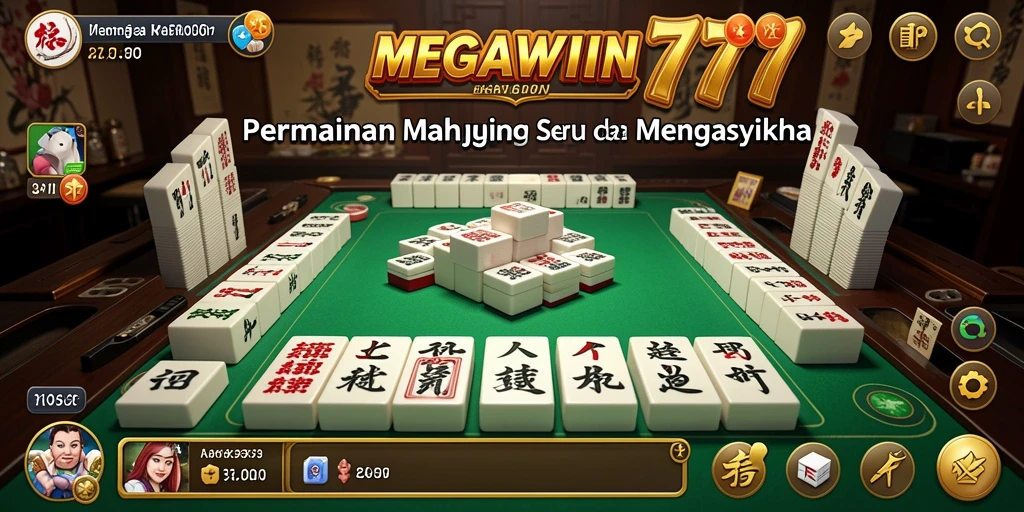 Tampilan gameplay seru dalam MEGAWIN777 yang menampilkan Mahjong.