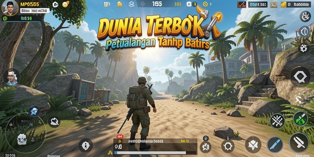 Tangkapan layar gameplay MPO555 menampilkan dunia terbuka yang luas untuk dijelajahi.