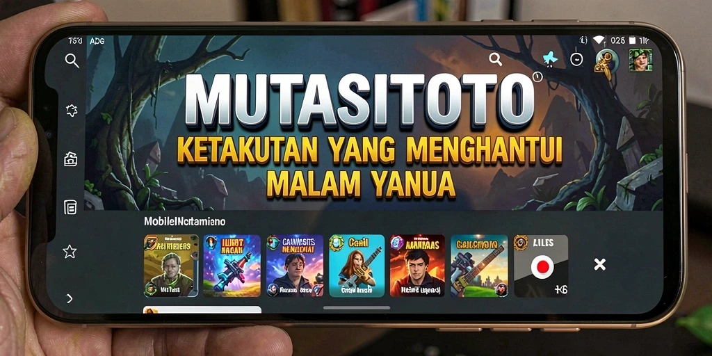 Gameplay seram dari MUTASITOTO saat menjelajahi kegelapan.