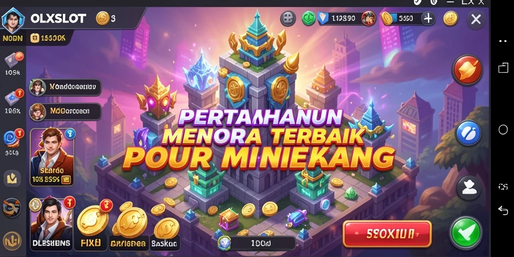 Screenshot utama OLXSLOT menampilkan aksi pertempuran menara yang mendebarkan.