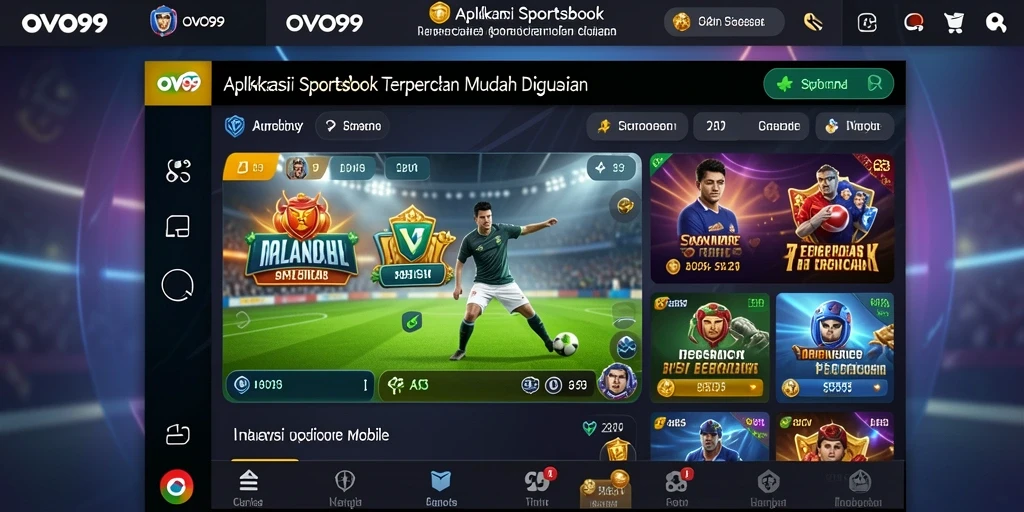 Tampilan gameplay OVO99 menunjukkan berbagai pilihan taruhan olahraga.