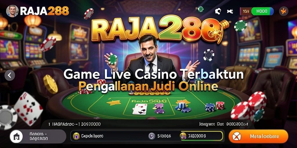 Screenshot utama RAJA288 yang menunjukkan gameplay Live Casino yang mendebarkan.