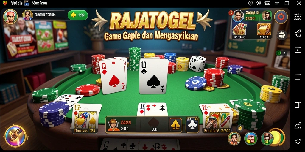 Screenshot gameplay seru RAJATOGEL menunjukkan keseruan bermain Gaple.