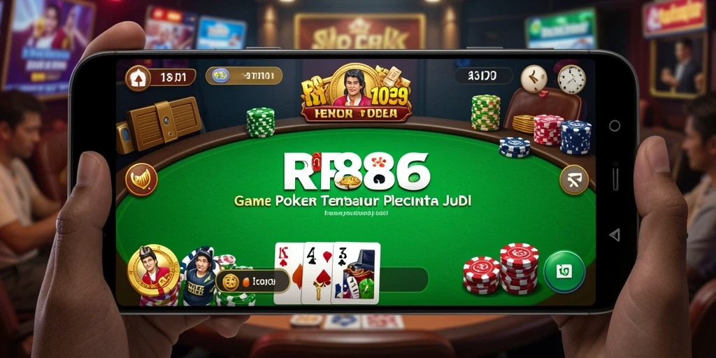 Tampilan gameplay menarik dari RP886 dengan suasana Poker yang mendebarkan.