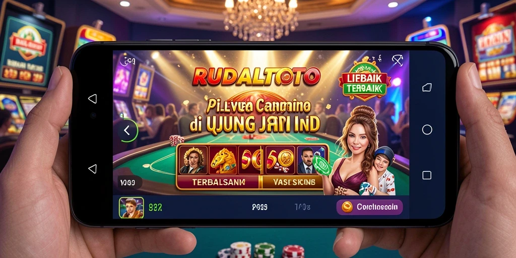 Screenshot gameplay RUDALTOTO menampilkan dealer langsung dan suasana kasino yang autentik.
