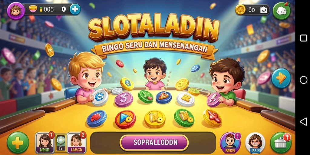 Tampilan gameplay seru dalam permainan Bingo SLOTALADIN.