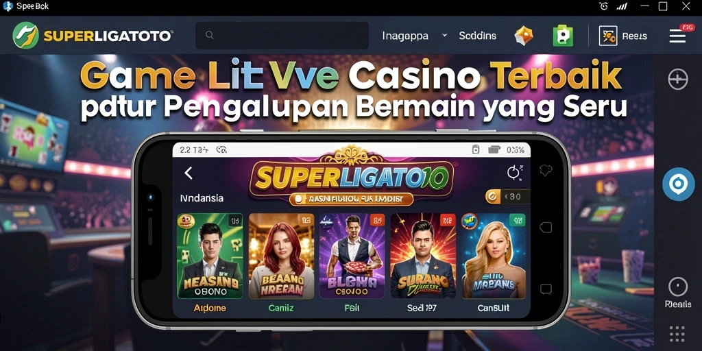 Screenshot utama SUPERLIGATOTO menunjukkan aksi nyata dalam permainan Live Casino.