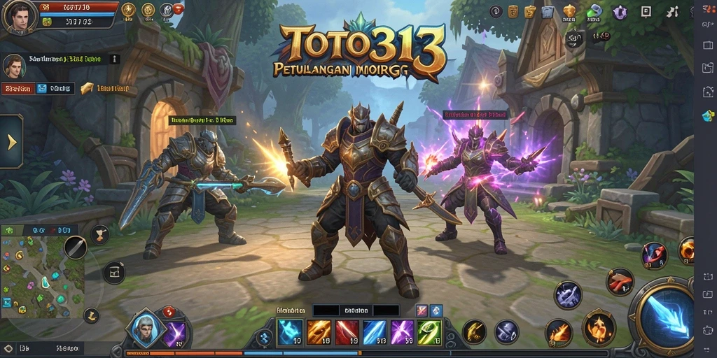 Screenshot TOTO313 menampilkan aksi pertempuran seru dalam dunia MMORPG.