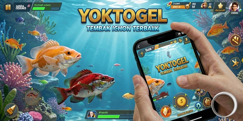 Tampilan gameplay YOKTOGEL dengan aksi menembak ikan yang seru.